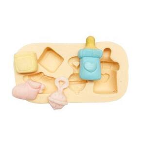 Molde De Silicone Chá De Bebê, Mamadeira, Roupa