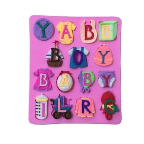 Molde De Silicone Alfabeto, Chá De Bebê, Boy, Girl