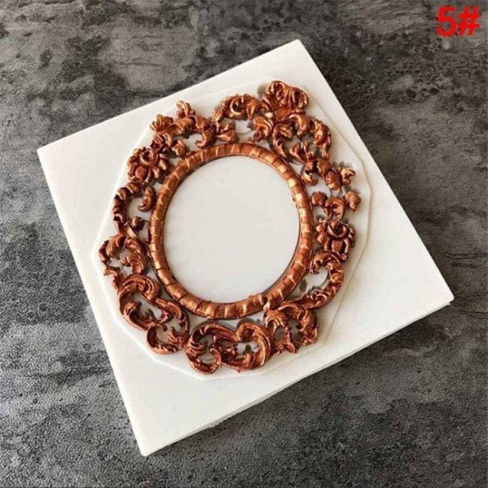 Molde De Silicone Moldura Realeza