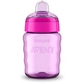 Copo de Treinamento 260ml - Easy Sip Com Bico de Silicone - Avent - Rosa