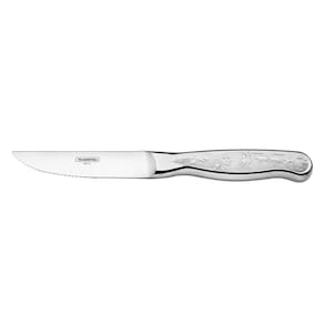 Faca Tramontina para Churrasco Jumbo Lâmina em Aço Inox com Fio Serrilhado e Cabo com Gravação Tramontina