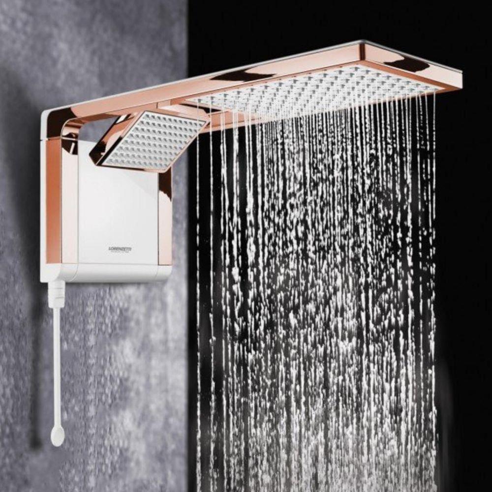 Chuveiro Acqua Duo Rose Gold/Branco 220V7800W Lorenzetti