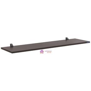 Prateleira Elite New Fine 90x25cm 15mm em Madeira Tabaco Maciça Pinus com Suporte Injetado Tramontina