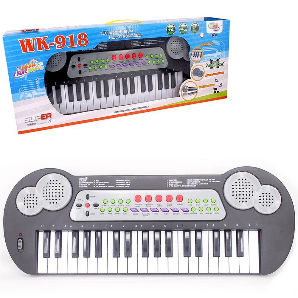 Teclado Piano Musical Infantil com Sons de Animais Trenzinho