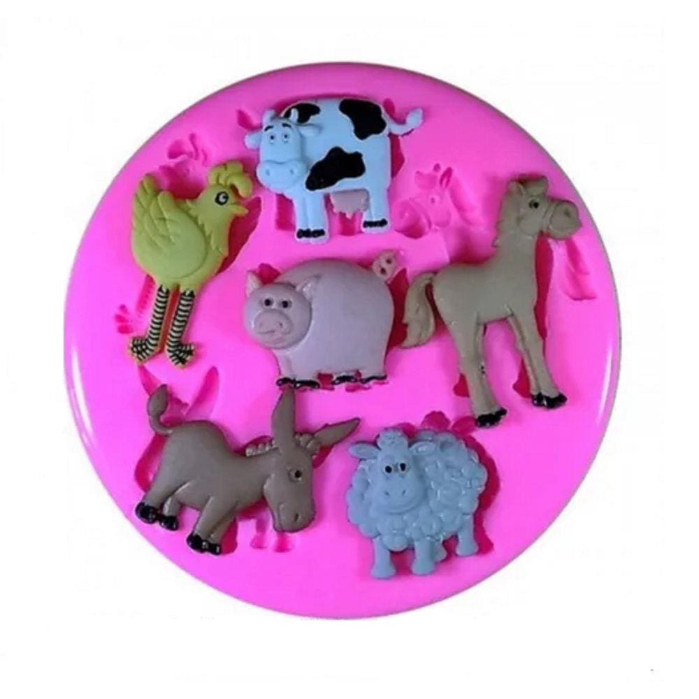 Molde De Silicone Fazenda, Animais