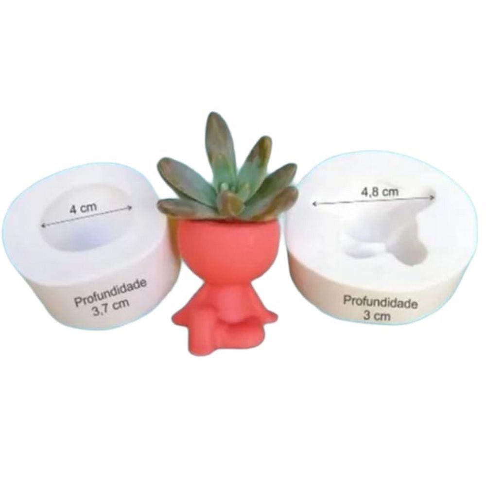 Molde De Silicone Vaso Bob