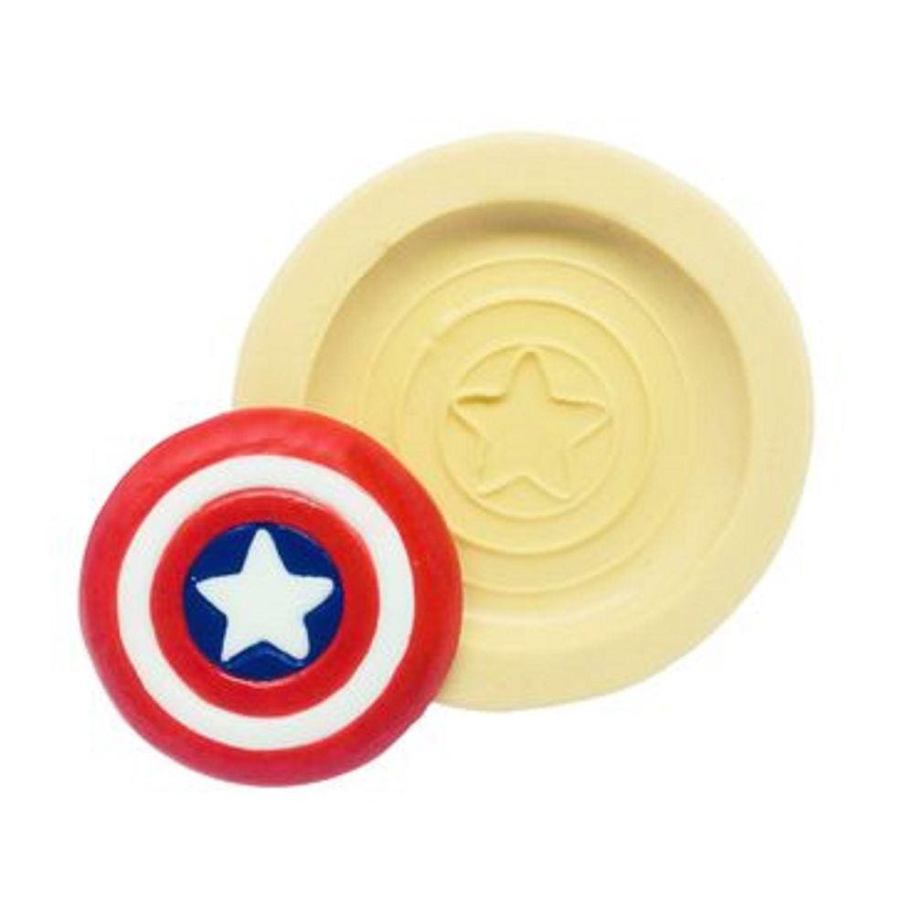 Molde De Silicone Capitão América, Escudo