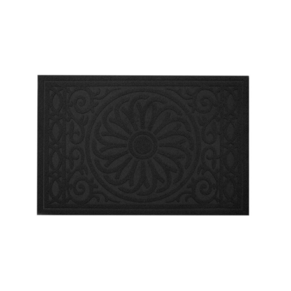 Tapete Medalhão Preto 40x60cm - Casambiente