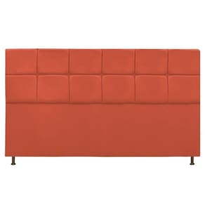 Cabeceira Estofada Damares 195 Cm King Size Suede Terracota