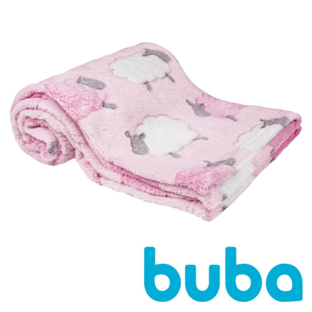 Mantinha Manta Fofinha para Bebê Ovelhinhas Rosa Buba
