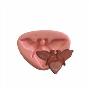 Molde De Silicone Pombas, Coração, Resina, Confeitaria, Biscuit Molds Planet