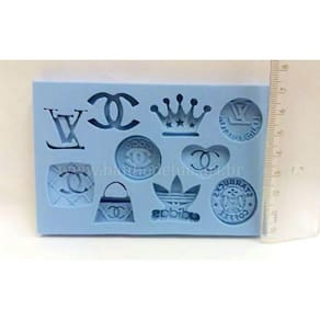 Molde De Silicone Logotipos, Marcas, Bolsas, Resina, Confeitaria, Biscuit Molds Planet
