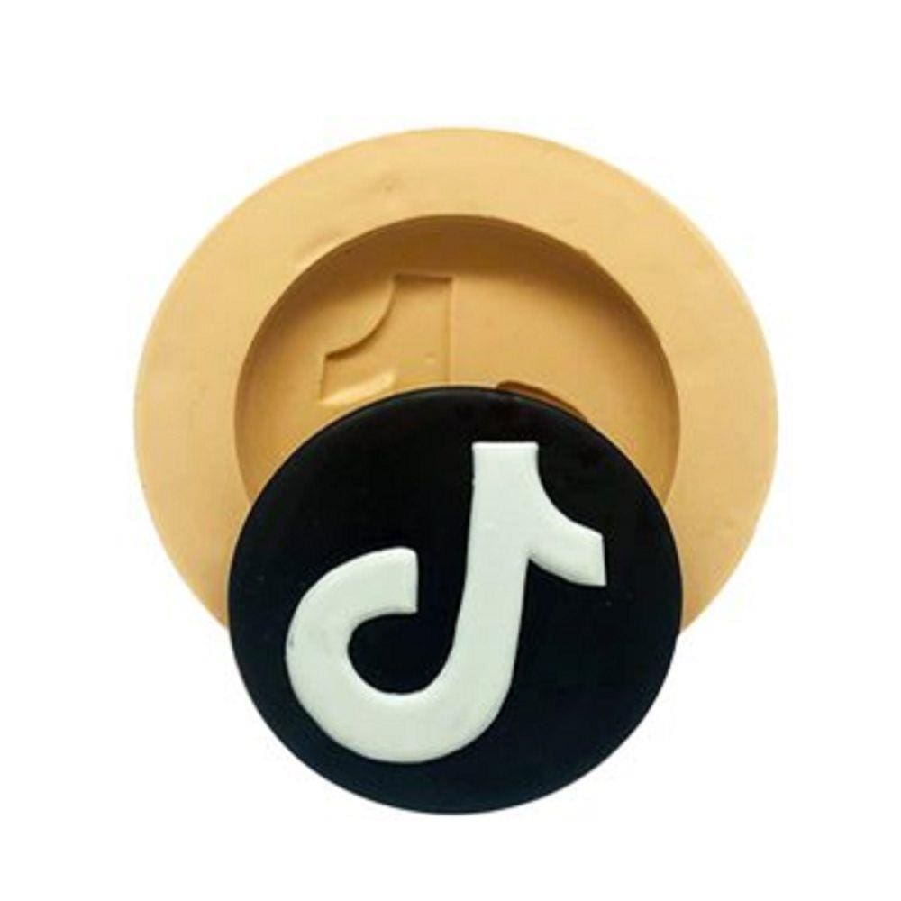 Molde De Silicone Logo Tik Tok, Resina, Confeitaria, Biscuit Molds Planet