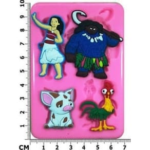 Molde De Silicone Moana, Resina, Confeitaria, Biscuit Molds Planet