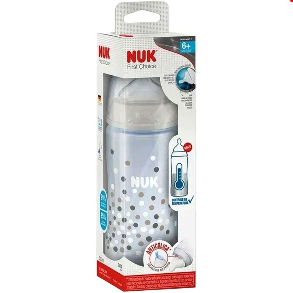Mamadeira Anti Cólica Controle Temperatura 300 Ml Nuk Bolhas