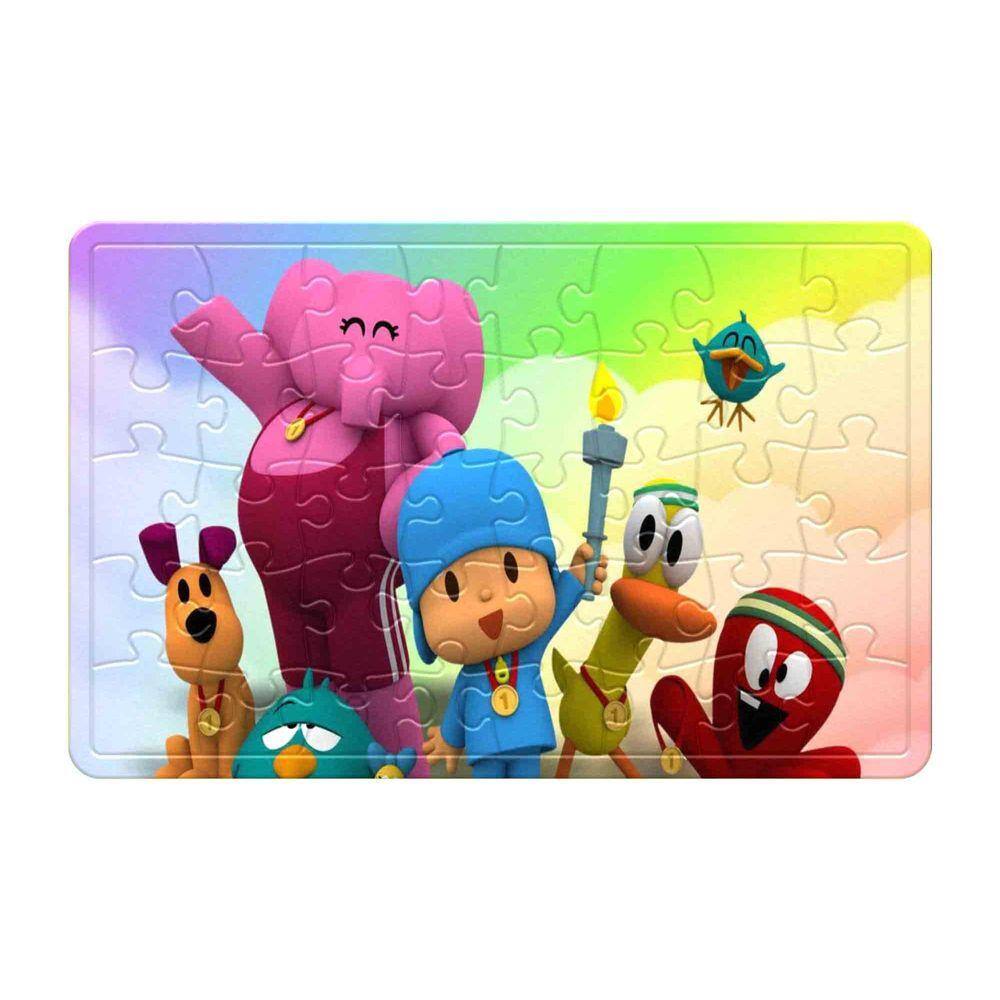 Quebra Cabeça Desenho Infantil Pocoyo 40 Peças