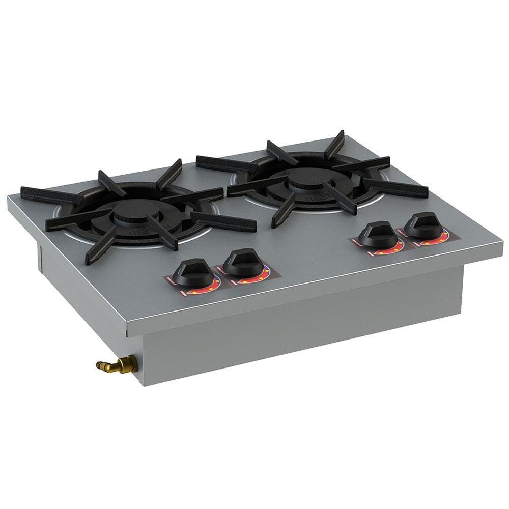 Fogão 2 Bocas de Embutir Baixa Pressão 2 QD 20x20 Inox SL13011-I Itajobi