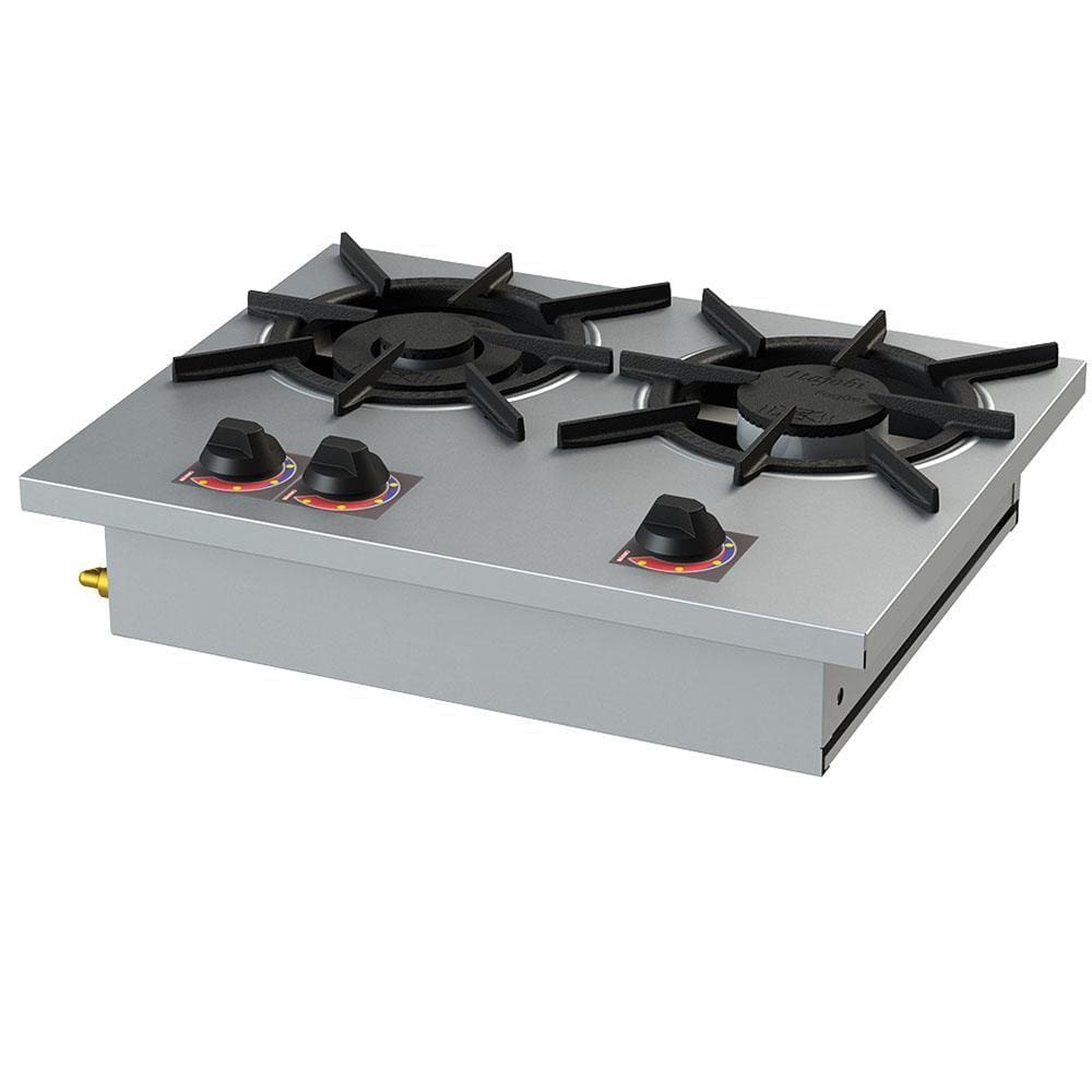 Fogão 2 Bocas de Embutir Baixa Pressão 1QS/1QD 30X30 Inox SL13007-I Itajobi
