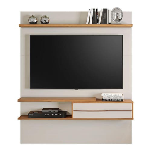 imagem-Painel NT1155 para TV até 55 Polegadas Off White / Freijó Trend - Marrom