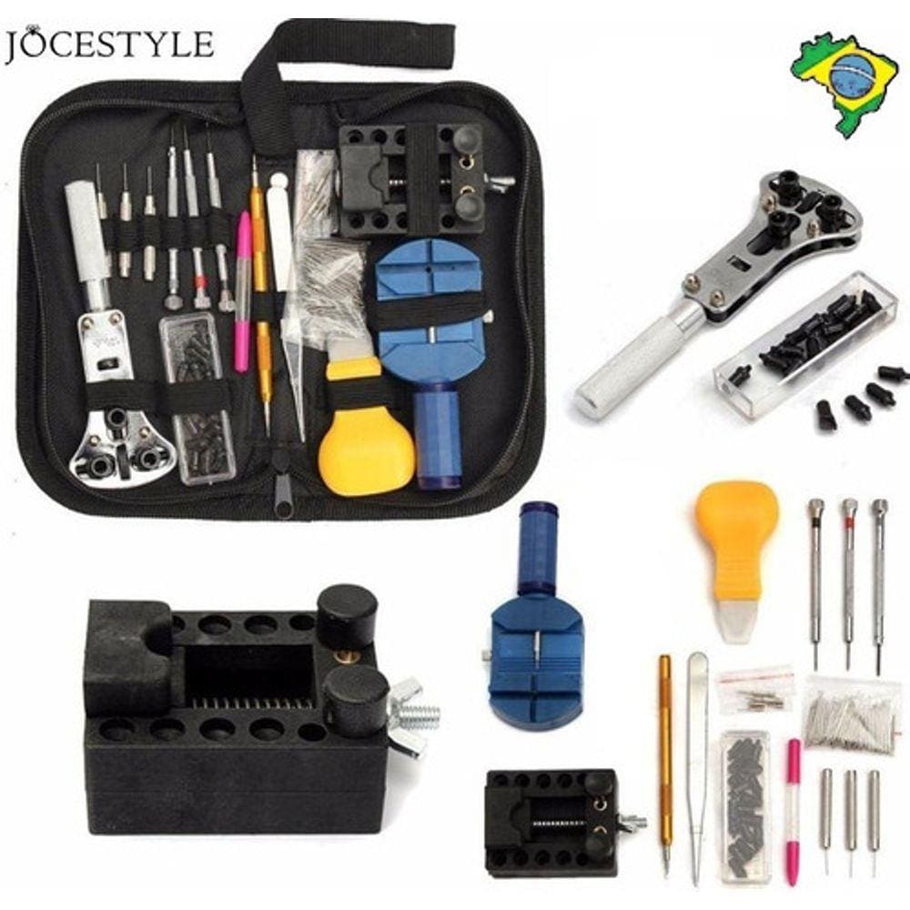 Kit 144 Ferramentas Relojoeiro Para Conserto Reparo Relogio