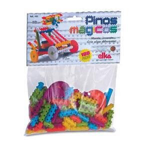 Brinquedo De Montar Pinos Mágicos Elka Coloridos Forma Livre