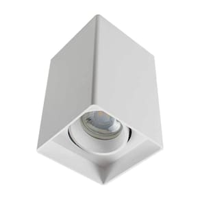 Spot Sobrepor Branco Quadrado P/ Lâmpada Dicroica Gu10 Mr16 St2099
