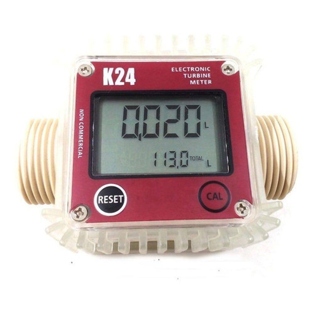 Medidor De Vazão Digital Lcd K24 Água Óleo Gasolina C/sensor