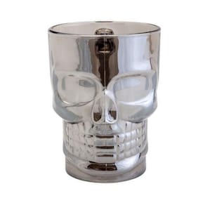 Caneca Para Chopp e Cerveja Vidro Caveira Cinza 510ml - Lyor