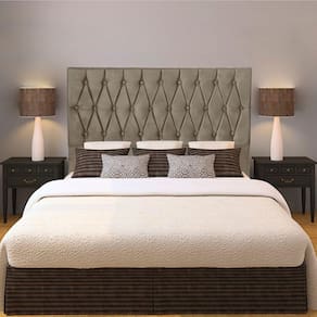 Cabeceira Casal 1,40m Paris Suede Bege Dal Poz Estofados