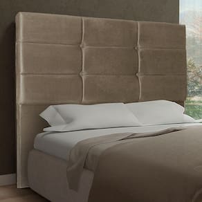 Cabeceira Casal 1,40m Toquio Suede Bege Dal Poz Estofados