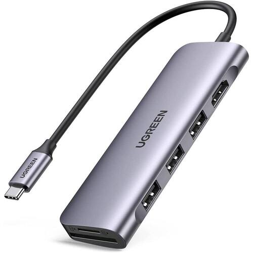 Hub USB C 6 em 1 UGREEN USB-C para Adaptador Multiport HDMI com saída 4K HDMI leitor de cartão Menor preço em Hub USB C 6 em 1 UGREEN USB-C para Adaptador Multiport HDMI com saída 4K HDMI leitor de cartão