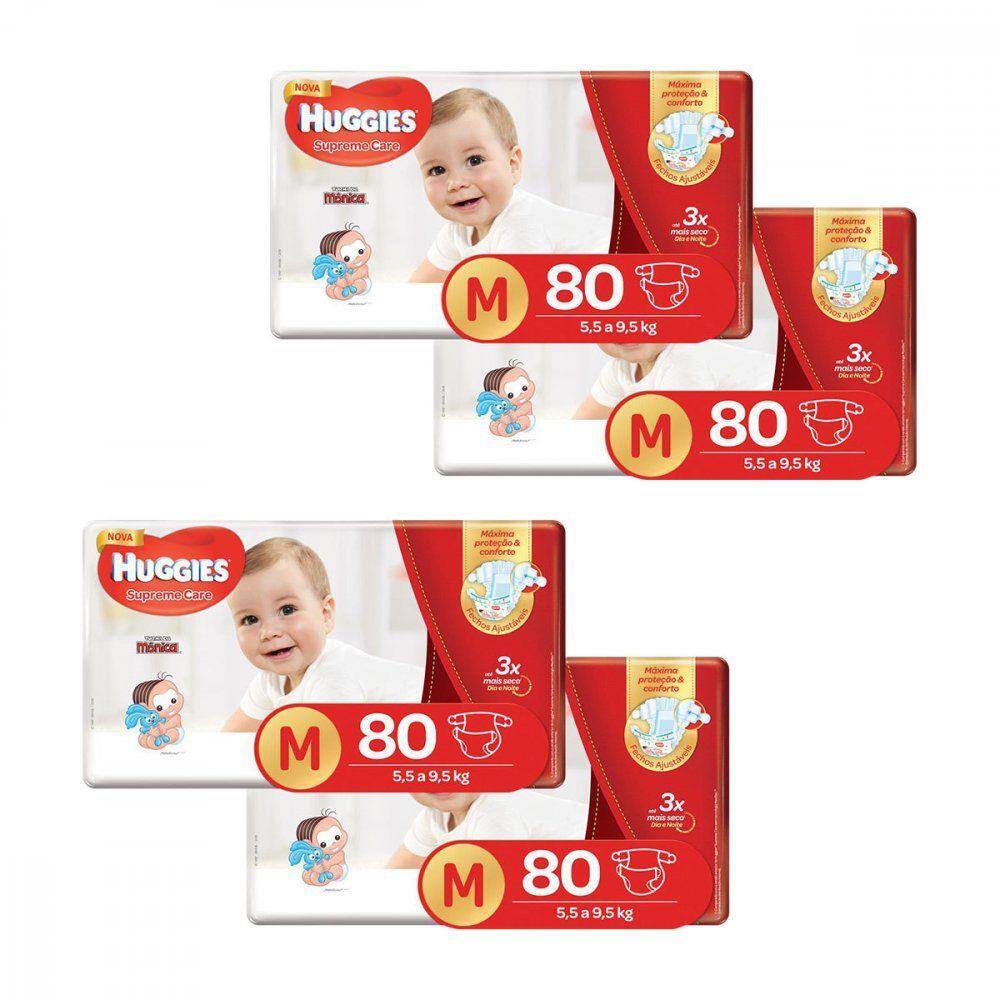 Kit de Fraldas Hiper Supreme Care M 320 Unidades Huggies