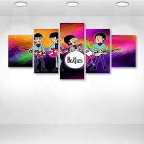 Quadro Decorativo - Music The Beatles - Composto de 5 quadros