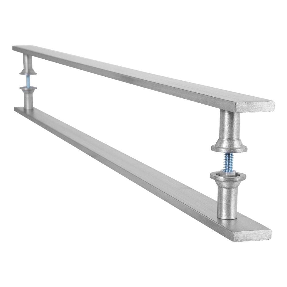 Puxador Barra Chata Inox Escovado Para Porta Madeira 30 cm