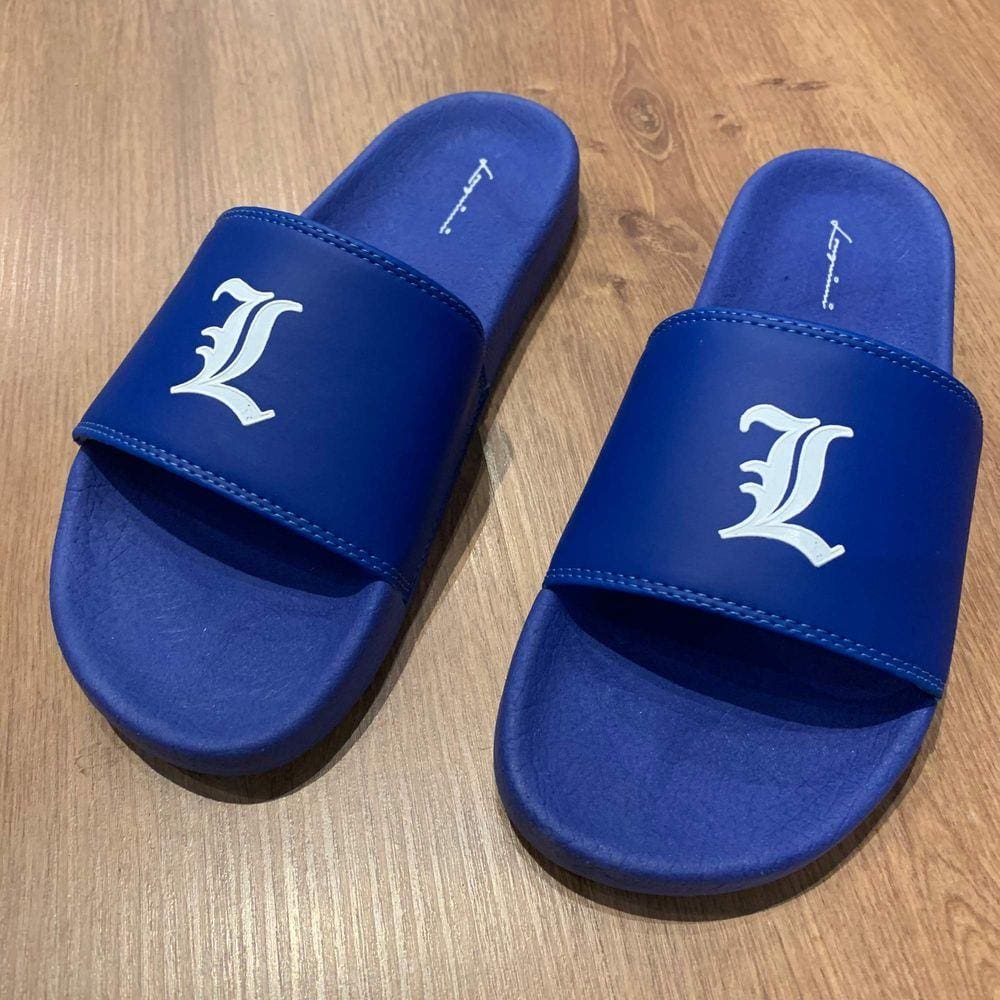 Chinelo Slide Longuinni L Basic Azul