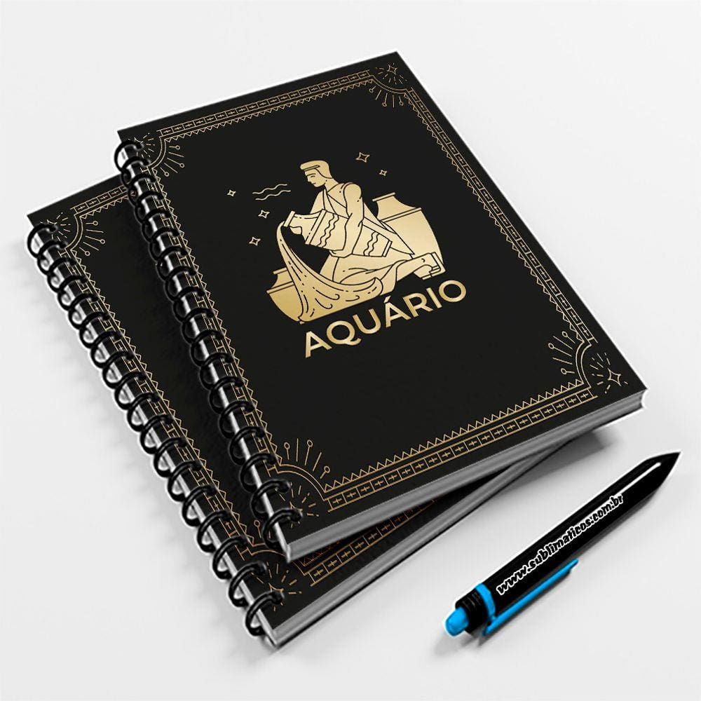 Caderno Universitário 96fls Signo Aquário
