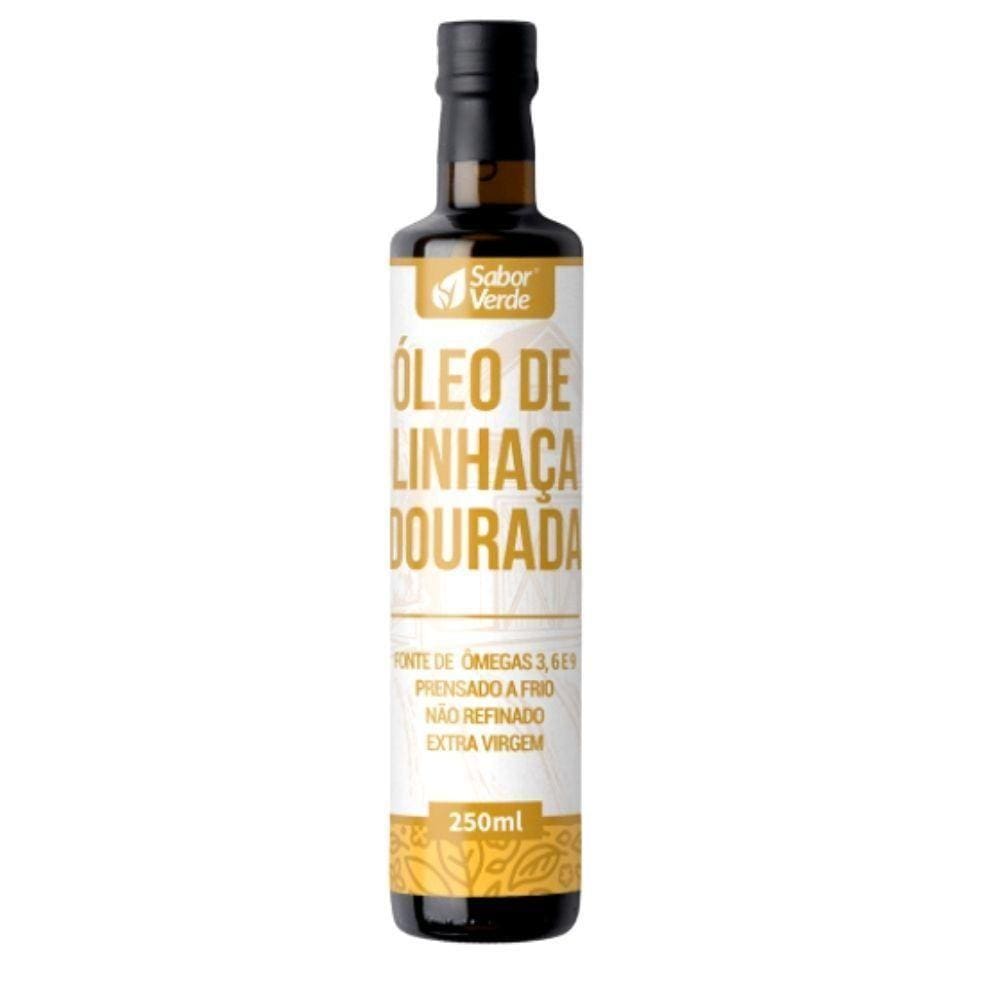 Óleo de Linhaça Dourada 250ml Prensado a Frio Sabor Verde
