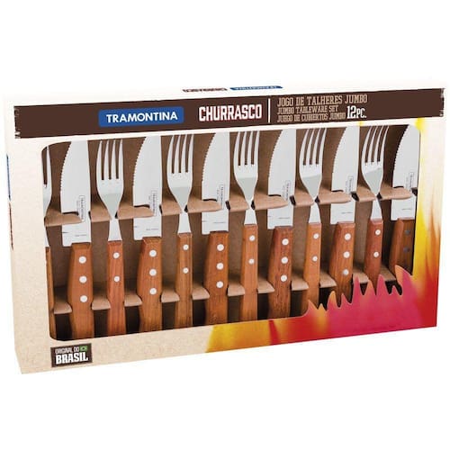 imagem-Faqueiro Para Churrasco Inox Tramontina Jumbo 12 Peças