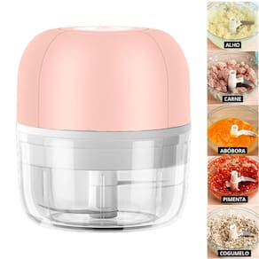 Triturador De Alho, Vegetal E Legumes Elétrico Doméstico Rosa