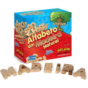 Alfabeto Em Madeira 40 Letras