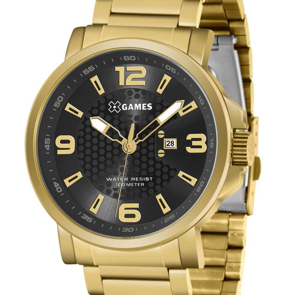 Relogio x games dourado | Casas Bahia