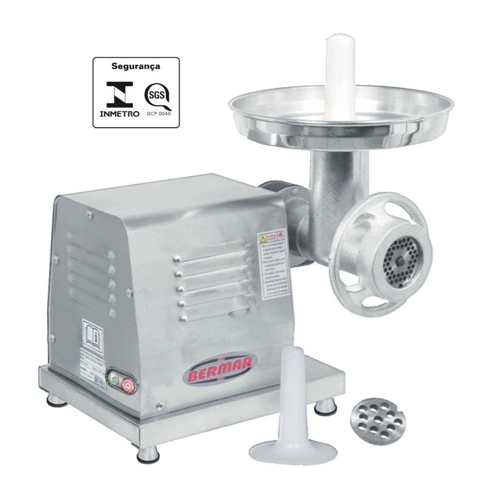 Moedor De Carne Inox B-08 Bm-23-nr Bivolt - Bermar