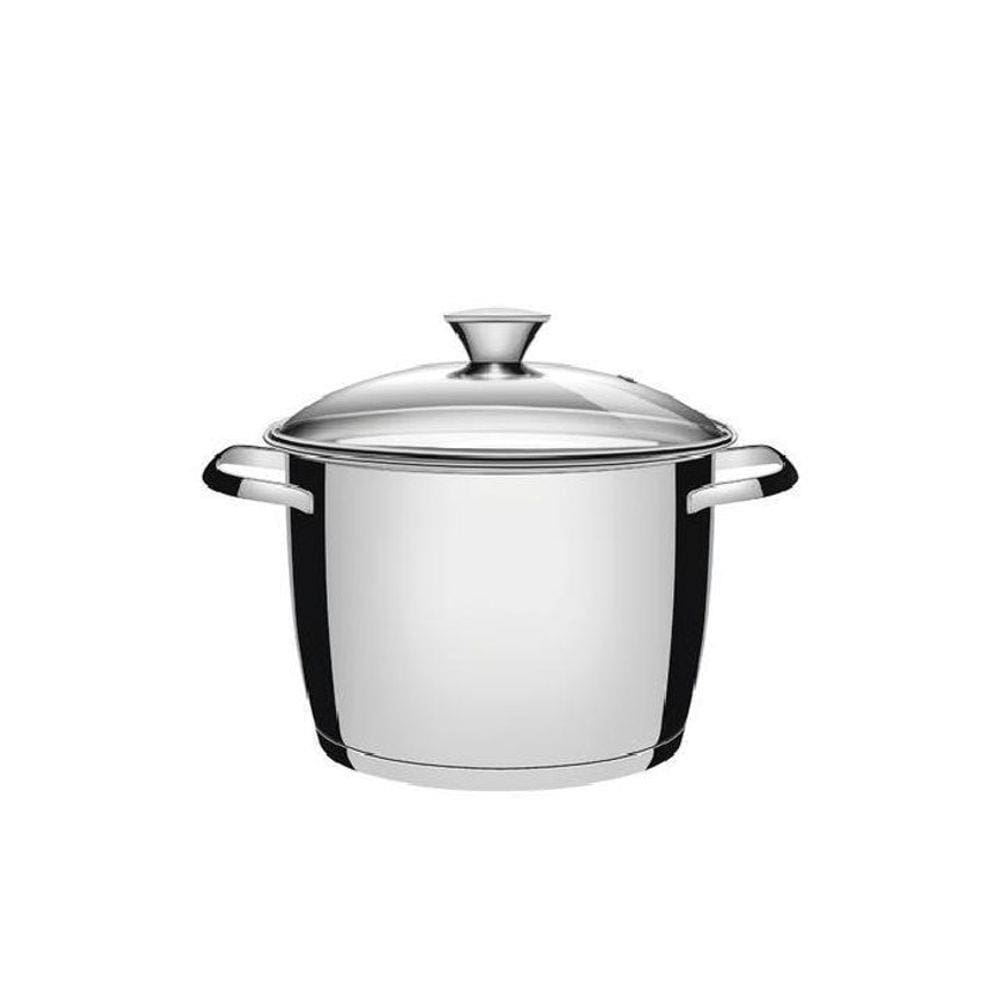 Caldeirão Inox Fundo Triplo Tampa Vidro Tramontina 22Cm 5,5L