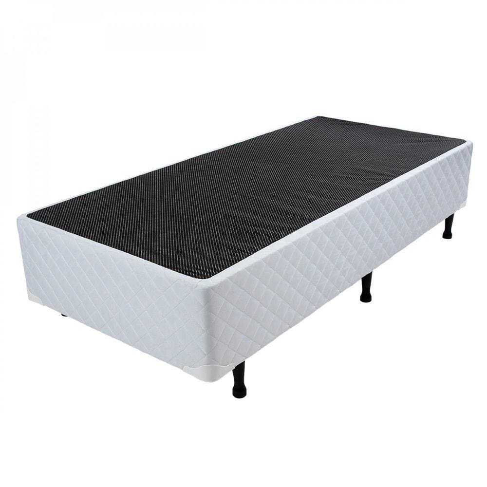 Base Box Solteiro 43cmx88cmx188cm Luckspuma Colchões Branco