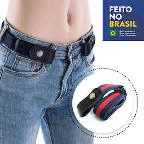 Cinto Sem Fivela Unissex Conforto e Praticidade Listrado