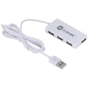 Hub Usb 2.0 Com 4 Portas E 1,2M De Cabo Branco - Huv-20-B