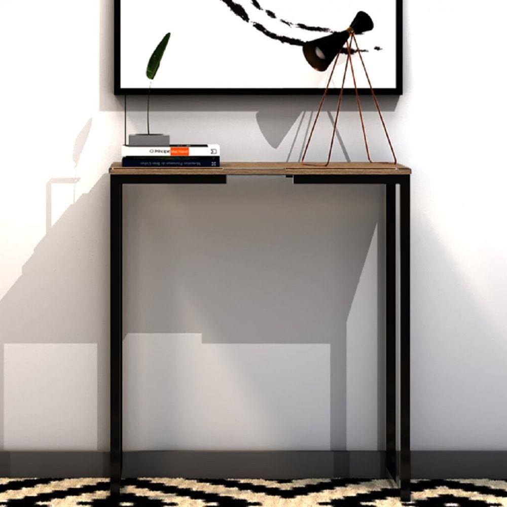 Aparador 90cm Industrial Line Devan Móveis Preto/Fresno