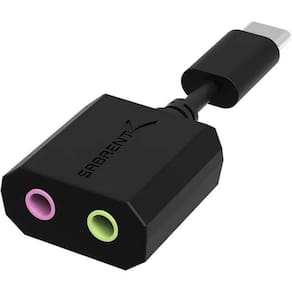 Adaptador Áudio Mic Pc Cel Notebook P2 P/Usb Type-C
