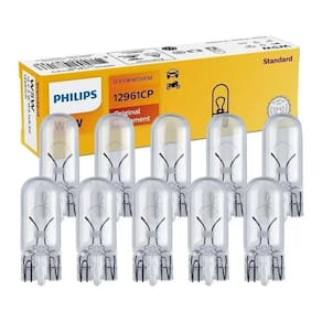 Kit 10 Lâmpada Auto W5W 12961 Std 12V 5W Un Philips