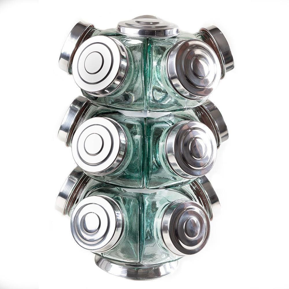 Baleiro Médio Triplo Giratório Cap. 4,5 Kilos Vidro